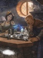Tasha and Mordenkainen playing "wizardly chess" by Svetlin Velinov